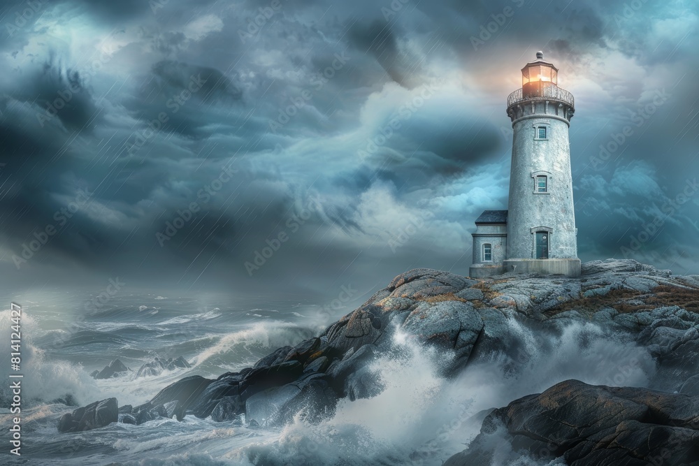 Guiding Light in Stormy Seas: A Symbol of Vision and Resilience in Business