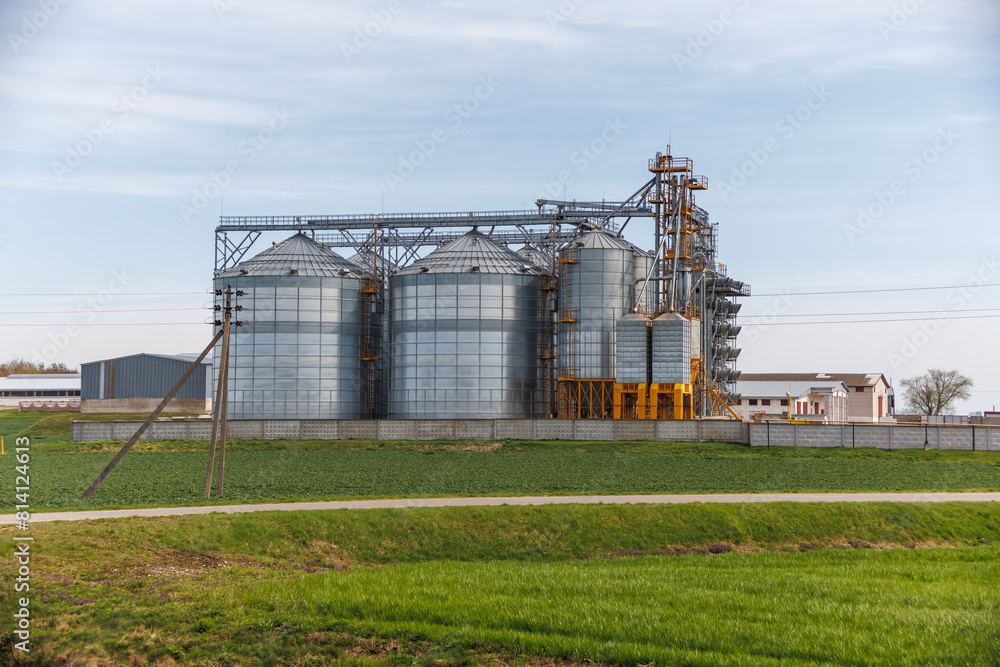 silos granary elevator on agro-industrial complex with seed cleaning and drying line for grain storage silos granary elevator on agro-industrial complex with seed cleaning and drying line for grain storage