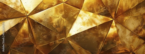 Exude opulence with gold-textured geometric shapes, elevating luxury branding campaigns to new heights.