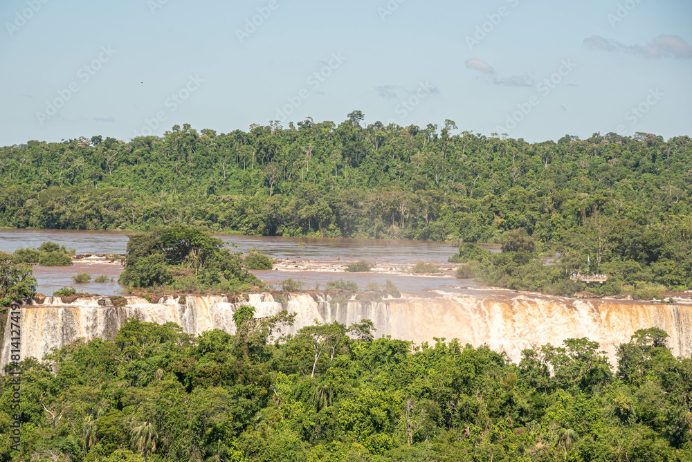 View of the Iguaçu River Falls in Southern Brazil View of the Iguaçu River Falls in Southern Brazil