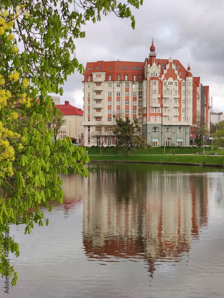 Naklejka premium A spring postcard from Konigsberg