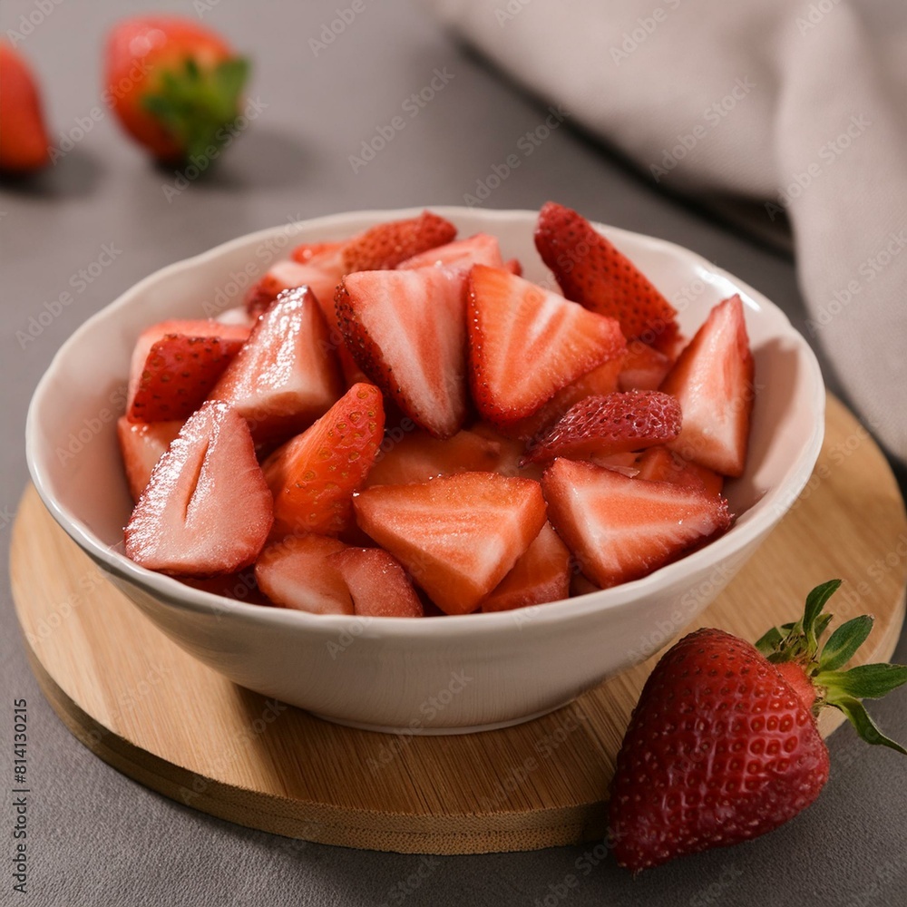 Bol de fruits frais avec des fraises Bol de fruits frais avec des fraises