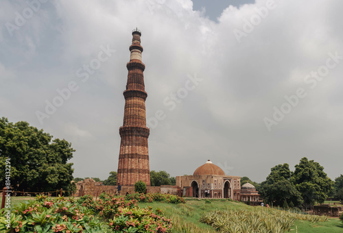 Qutub Minar is the tallest brick minaret in the world. Delhi. India.