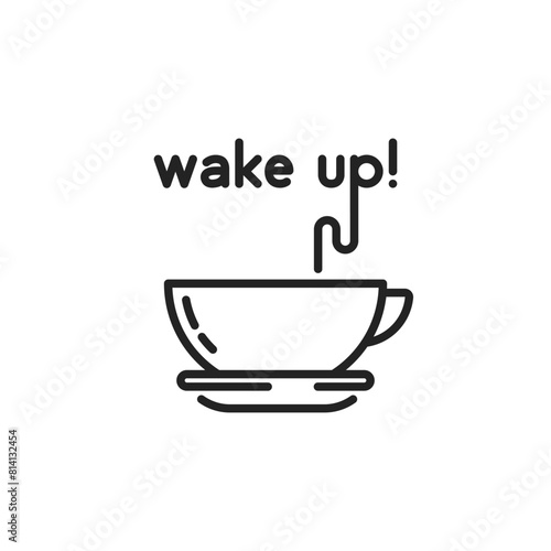 cup of coffee icon like wake up in morning photo