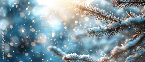 Snow-Covered Pine Tree Close Up