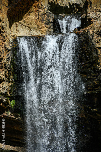 Nature Tourism in Spain, La Cimbarra waterfall in Aldeaquemada, Jaén, Andalusia