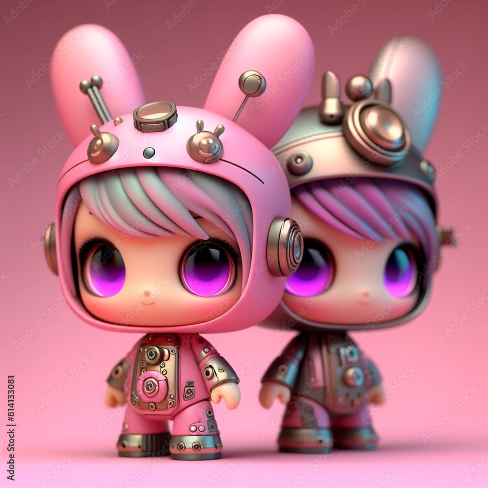 Fototapeta premium pink robot