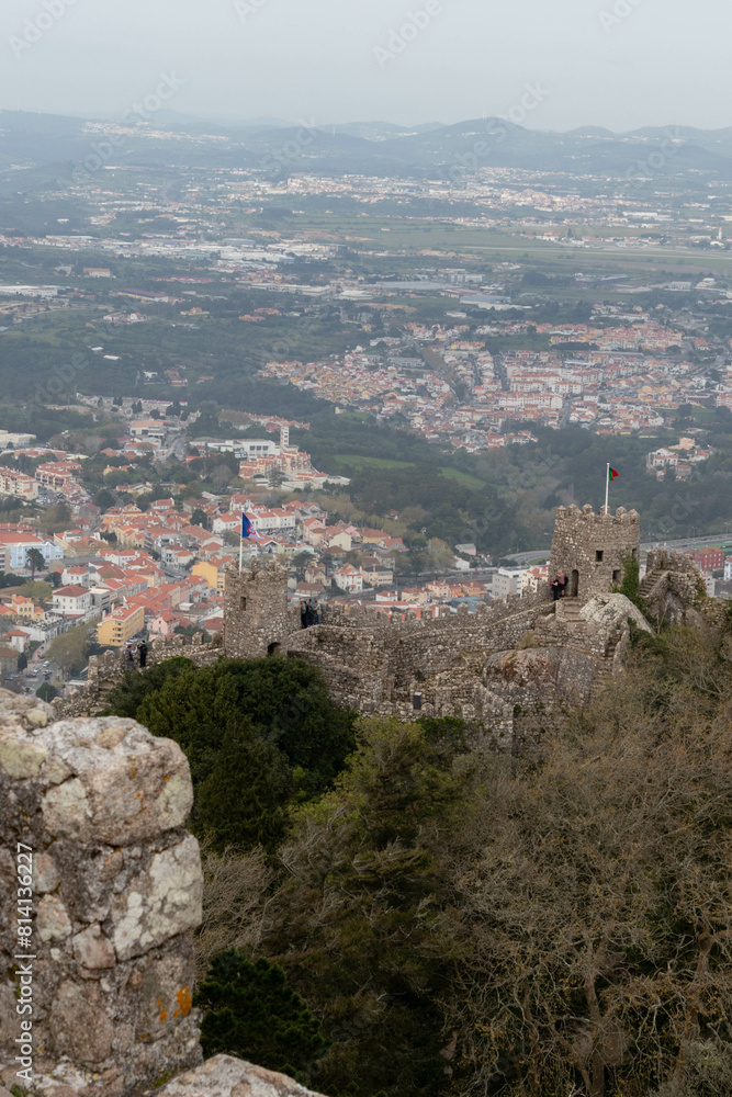 Obraz premium View from the Moorish Castle in Sintra Portugal