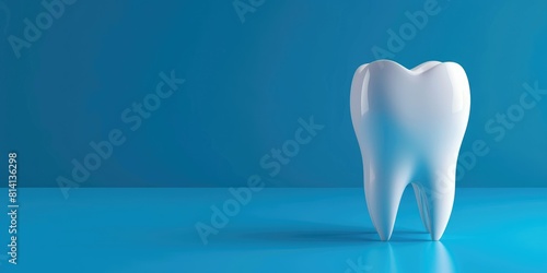 A dental model of a white t...
