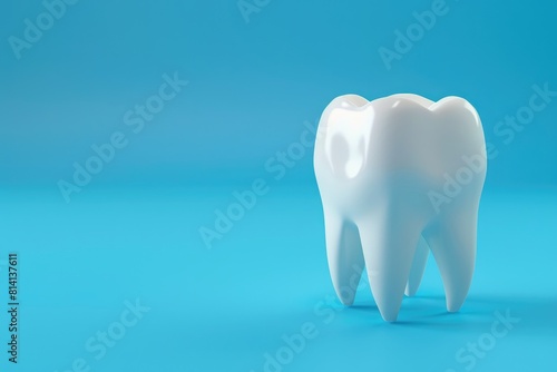A dental model of a white t...