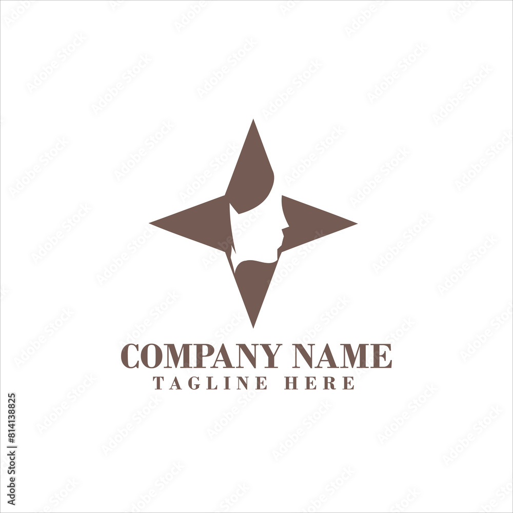 Woman face logo design vector illustration. Woman face suitable for beauty and cosmetic company logos.
Woman face logo design vector illustration. Woman face suitable for beauty and cosmetic company logos.