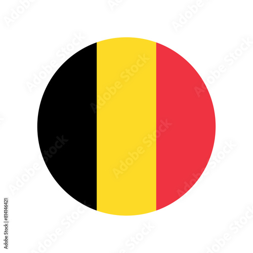 Round Belgium flag icon