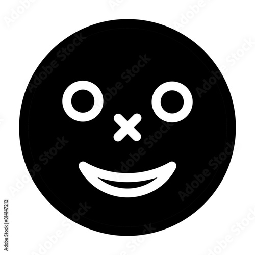 emoji smile Gliph Icon Design