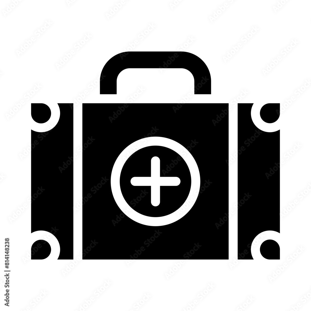 Obraz premium Medkit Gliph Icon Design