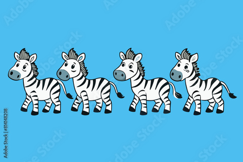 zebra cartoon vector illustration