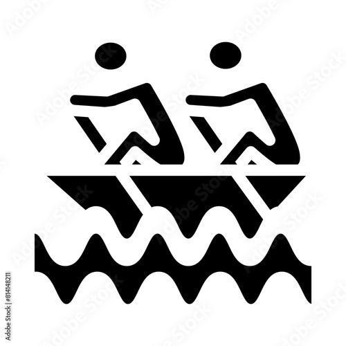 rowing Gliph Icon Design