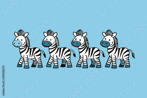 zebra cartoon vector illustration