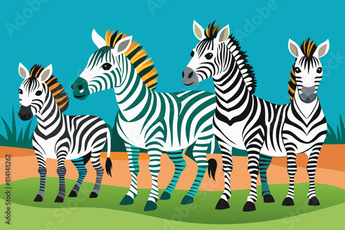 zebra cartoon vector illustration