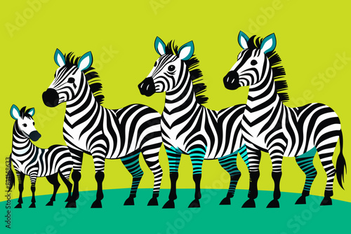 zebra cartoon vector illustration