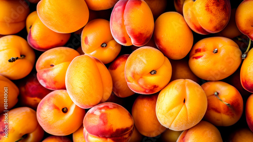 freshly picked apricots (Prunus armeniaca) - fresh organic produce concept