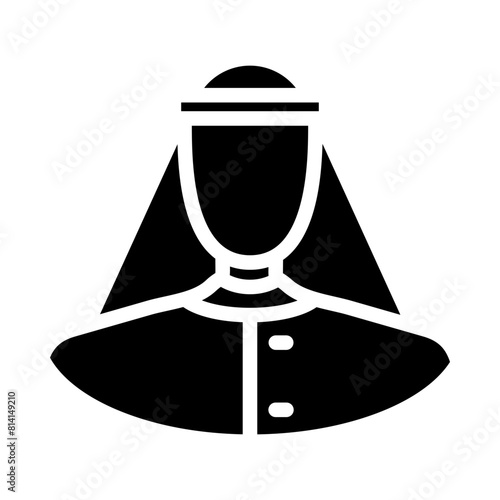 traditional arabic dress man Gliph Icon Design