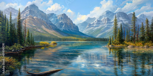 Banff National Park Canada Photorealistic In this _010