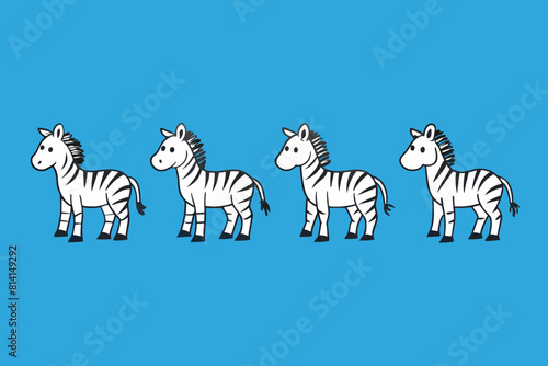 zebra cartoon vector illustration