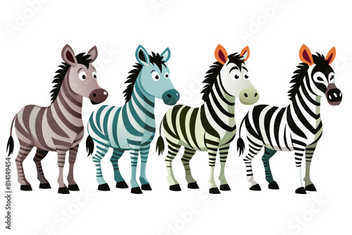 zebra cartoon vector illustration