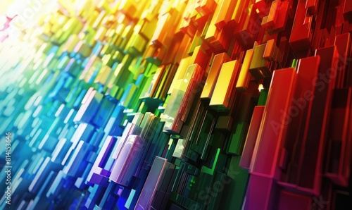 An abstract multicolor spec...