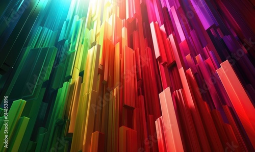 An abstract multicolor spec...