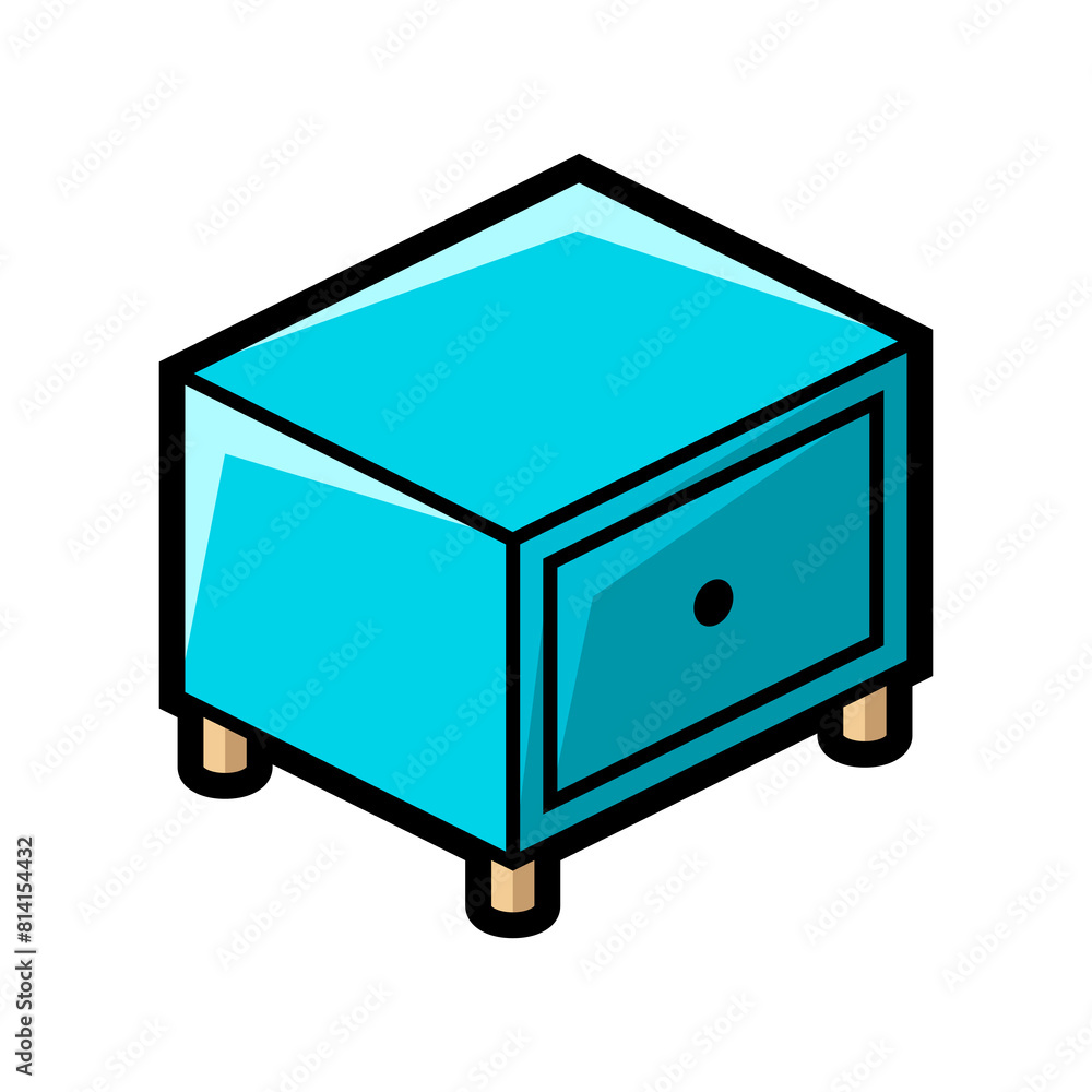 Nightstand icon in isometry style. Domestic and office furniture and equipment. Nightstand icon in isometry style. Domestic and office furniture and equipment.