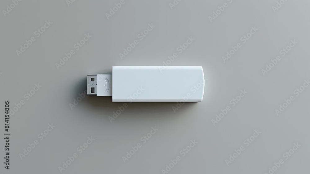 White USB flash drive isolated on white background. White USB flash drive isolated on white background.