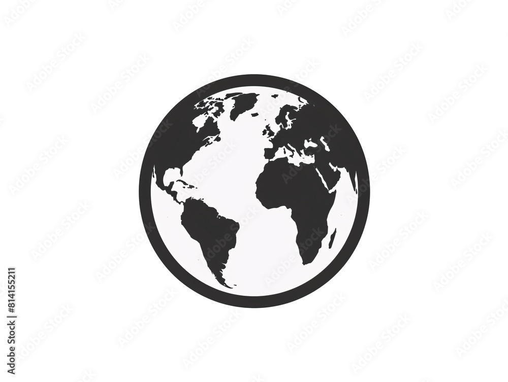 a black and white globe