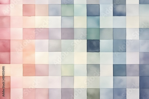 Wallpaper Mural  Pewter vintage checkered watercolor background generative ai Torontodigital.ca