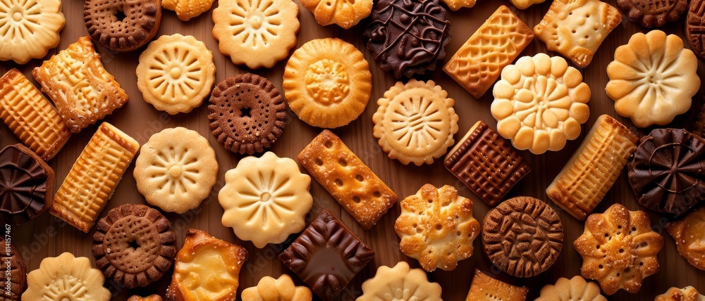 Background full of Biscuit. Product photography. Cracker background. Background full of Biscuit. Product photography. Cracker background.