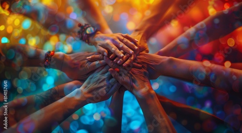 Group Of People Joining Hands