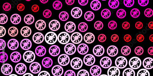 Dark Red, Yellow vector texture with disease symbols.