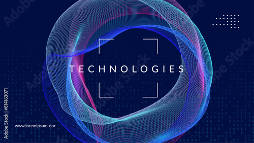 Technology Background. Computer intelligence: future research. Network banner for computing design. Analytical patterns for global energy. Digital Background.