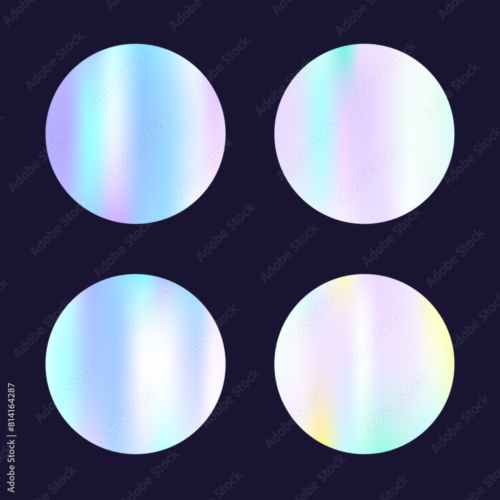 Hologram abstract backgrounds set. Holographic gradient. Multicolor hologram backdrop. Minimalistic 90s, 80s retro style graphic template for book, annual, mobile interface, web app. Hologram abstract backgrounds set. Holographic gradient. Multicolor hologram backdrop. Minimalistic 90s, 80s retro style graphic template for book, annual, mobile interface, web app.