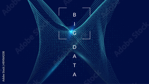 Quantum Background. Future intelligence in innovative digits. Backdrop for education in software design. Visualization of particles with financial value. Ai Background.