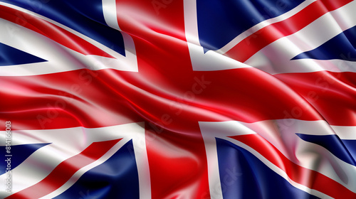 Union Jack Flag Waving in the Wind