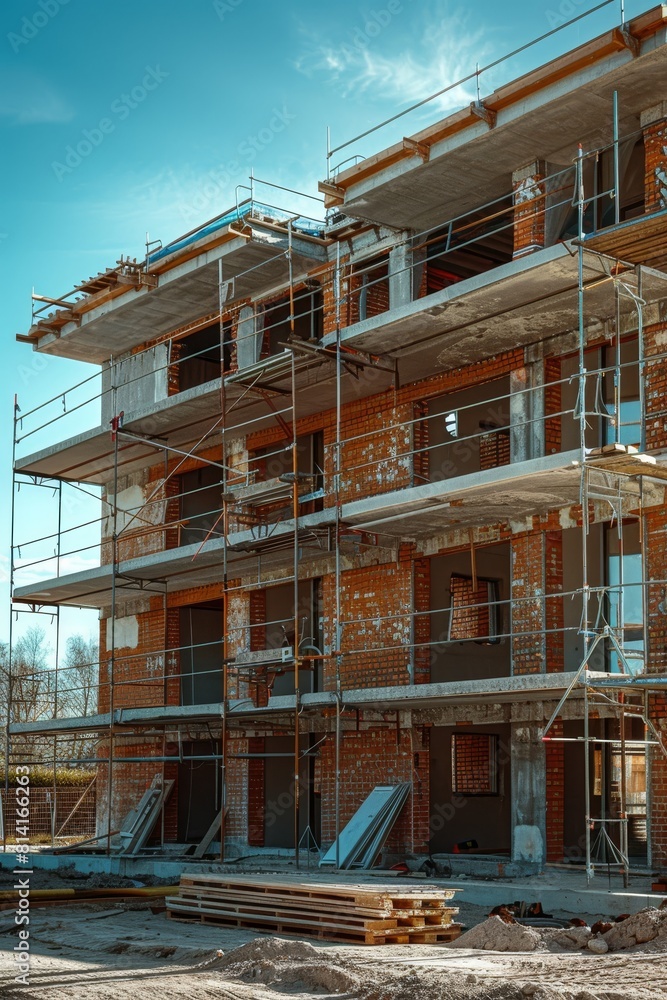 Under Construction, Building Repair Work, Worker At Work. Under Construction, Building Repair Work, Worker At Work.