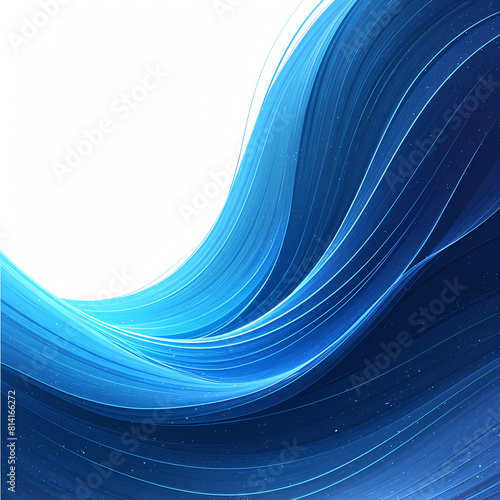 Ethereal and Vibrant: Abstract Blue Waves Create a Captivating Digital Canvas photo