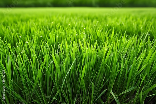Beautiful green grass texture background, top view. Flat lay. Green grass meadow for sports field or garden decoration