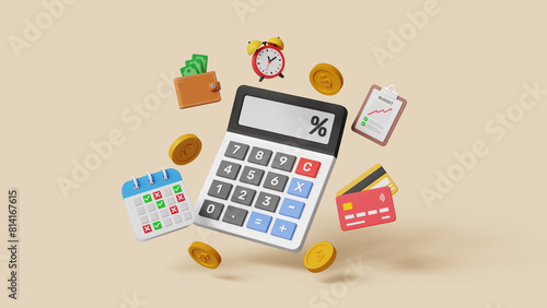 Tableau sur toile Budget planning