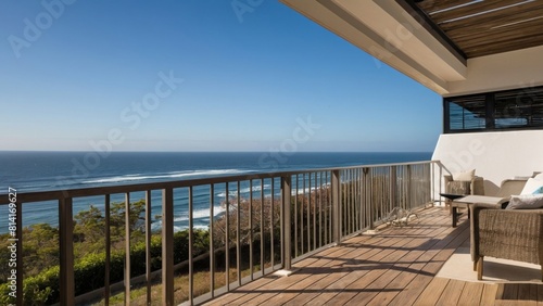 terrace overlooking the ocean