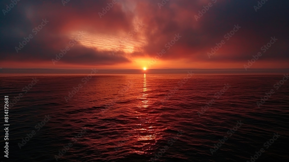 Fototapeta premium Dawn's first light: Warming the horizon of possibilities.