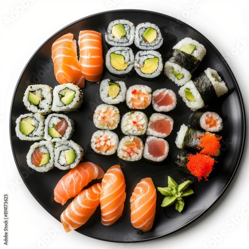 Assorted Sushi Platter with Nigiri and Rolls