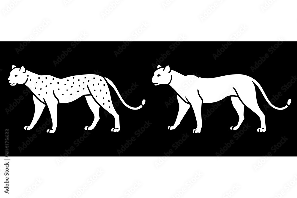 cheetah line art silhouette illustration cheetah line art silhouette illustration