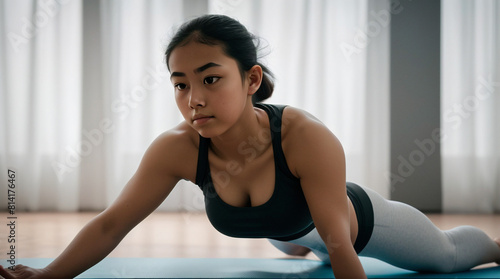 portrait of a woman, yoga, sport, asana 